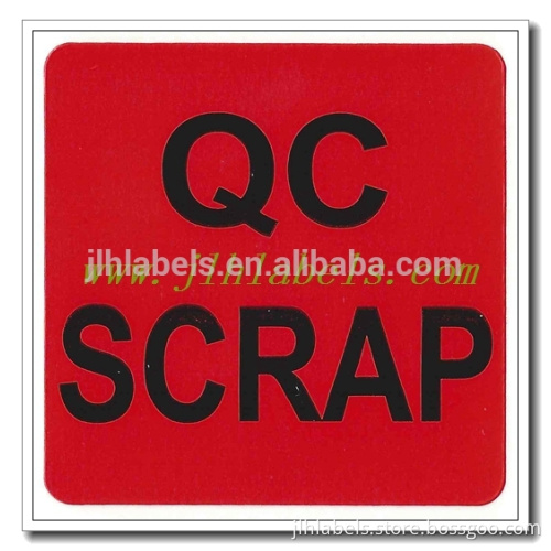 "QC SCRAP""QC PASS""QC VENDOR RETURN"Sticker Label,2"x2" ,500 labels/roll